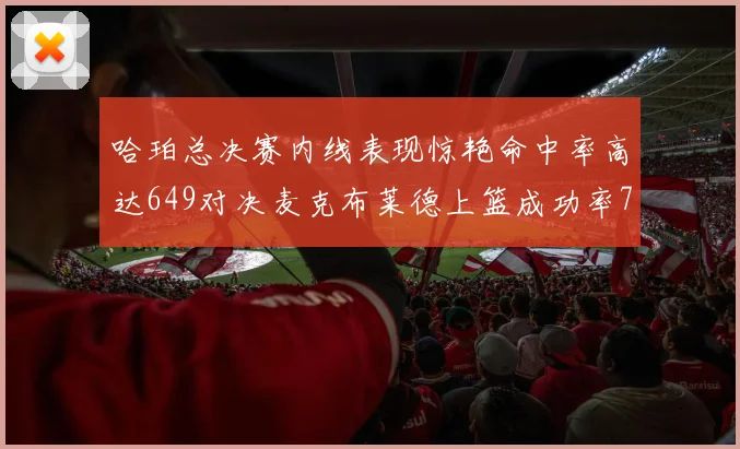哈珀总决赛内线表现惊艳命中率高达649对决麦克布莱德上篮成功率75